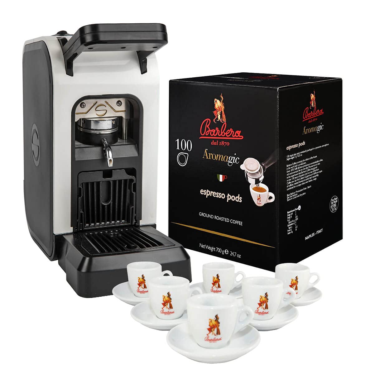 barbera-spinel-ciao-padmaschine-set-100-pads-tassen-ese image 1