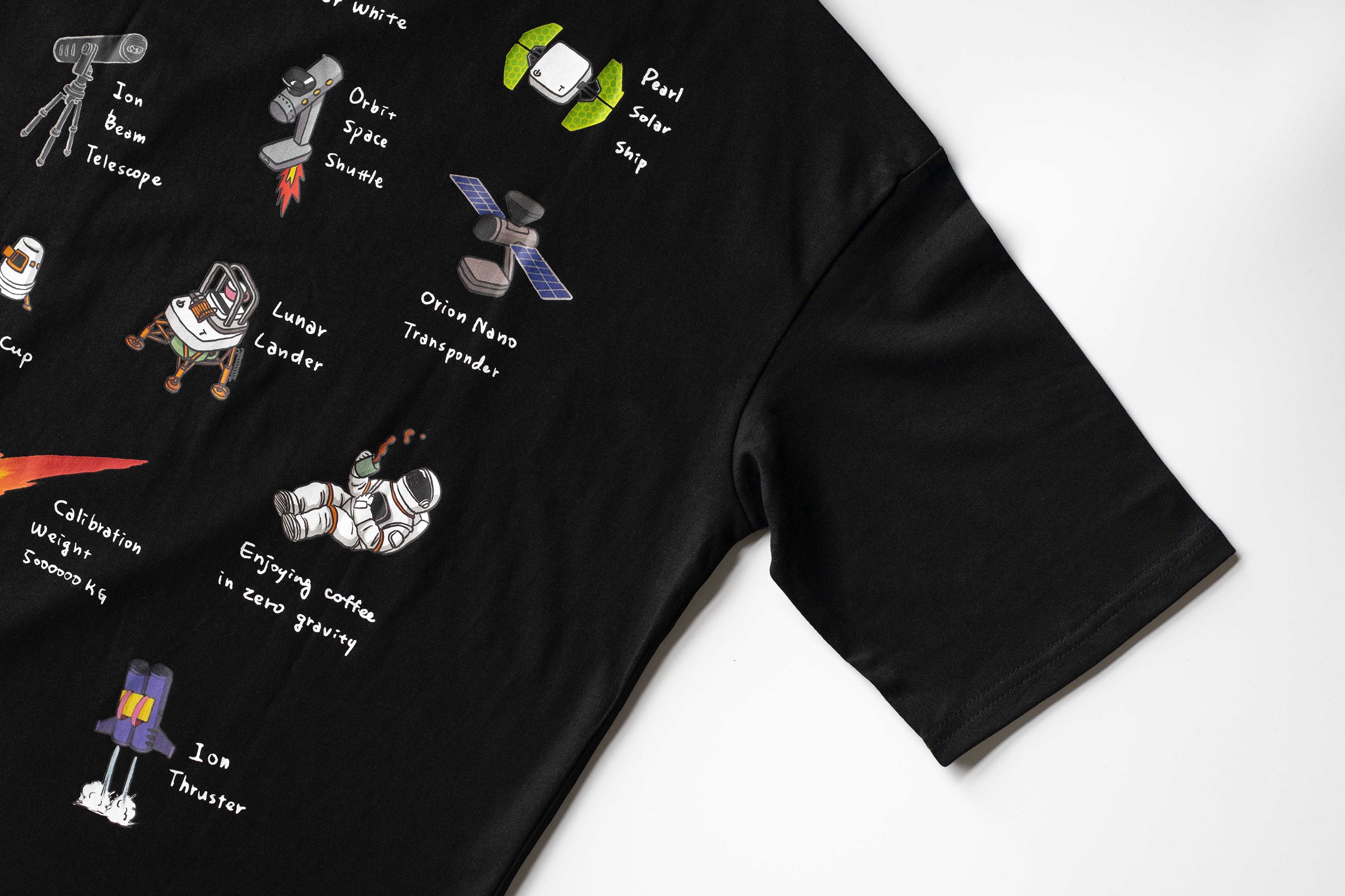 acaia-cosmic-t-shirt-baumwolle-schwarz-und-wei-s-xxl image 7