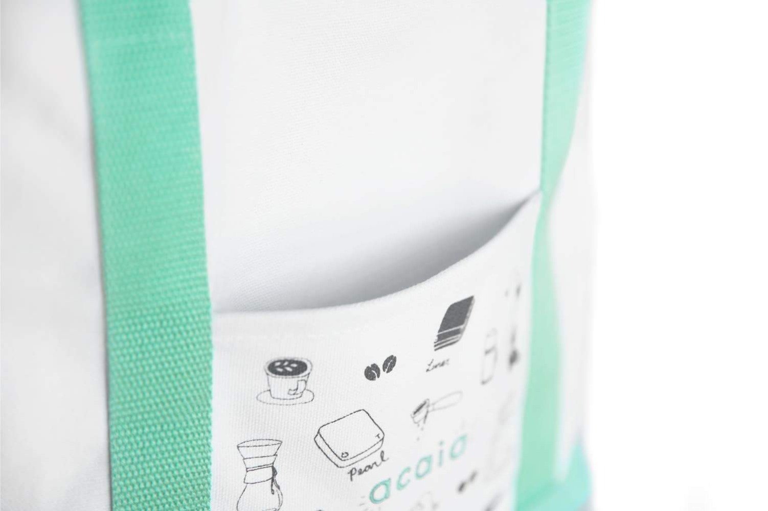 acaia-merch-tote-bag-aqua-tasche-canvas-off-white image 2