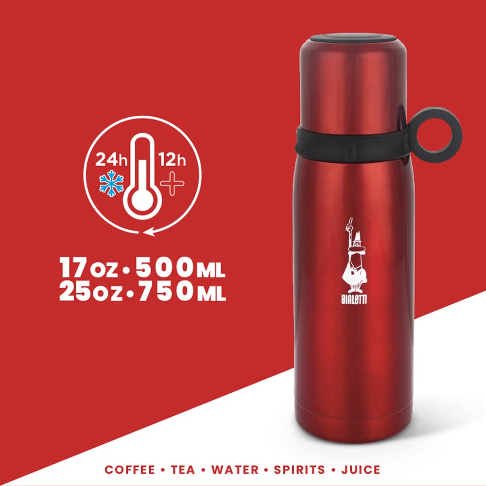 bialetti-to-go-thermoflasche-460-ml-rot-edelstahl image 3