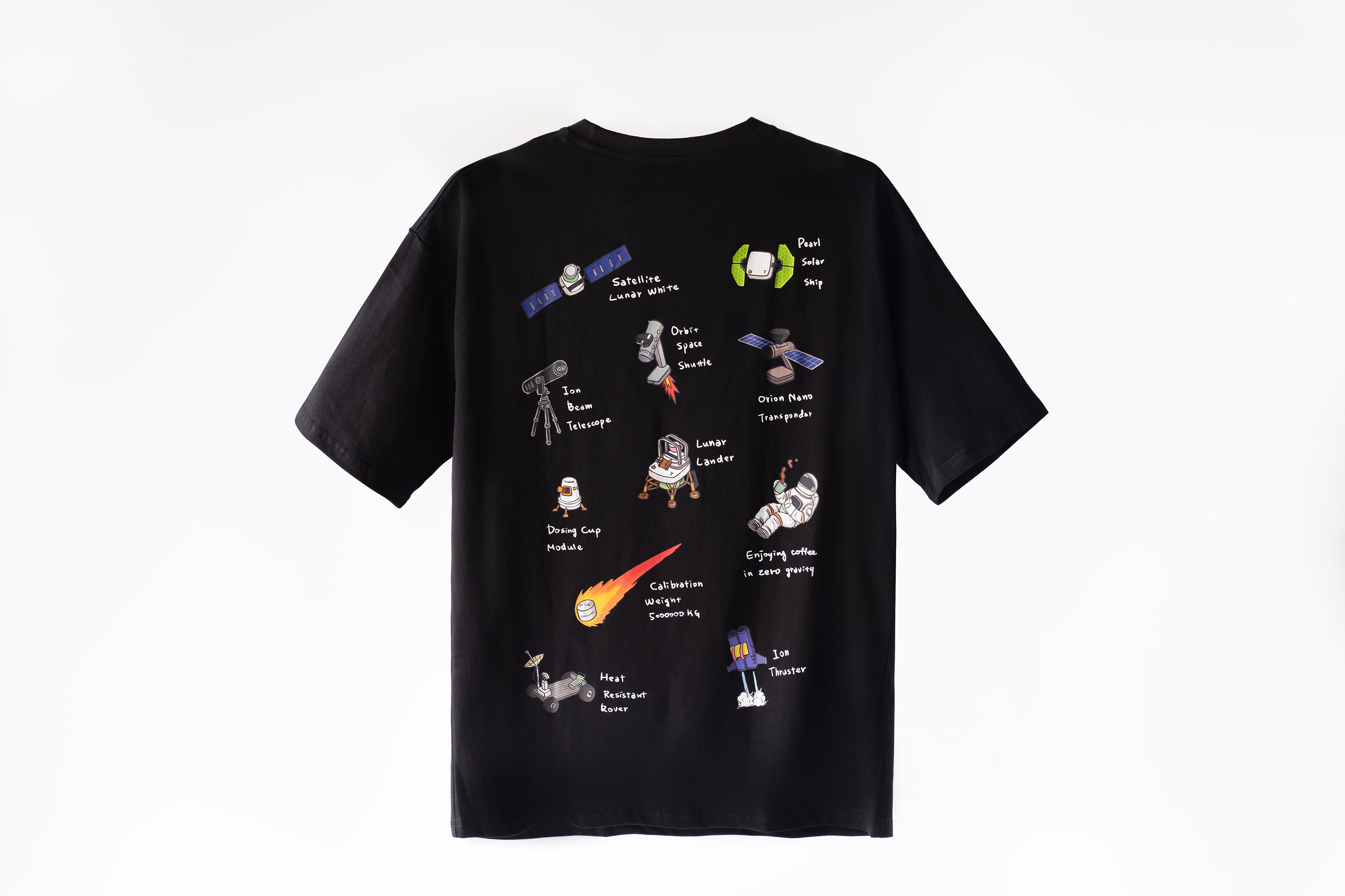 acaia-cosmic-t-shirt-baumwolle-schwarz-und-wei-s-xxl image 3