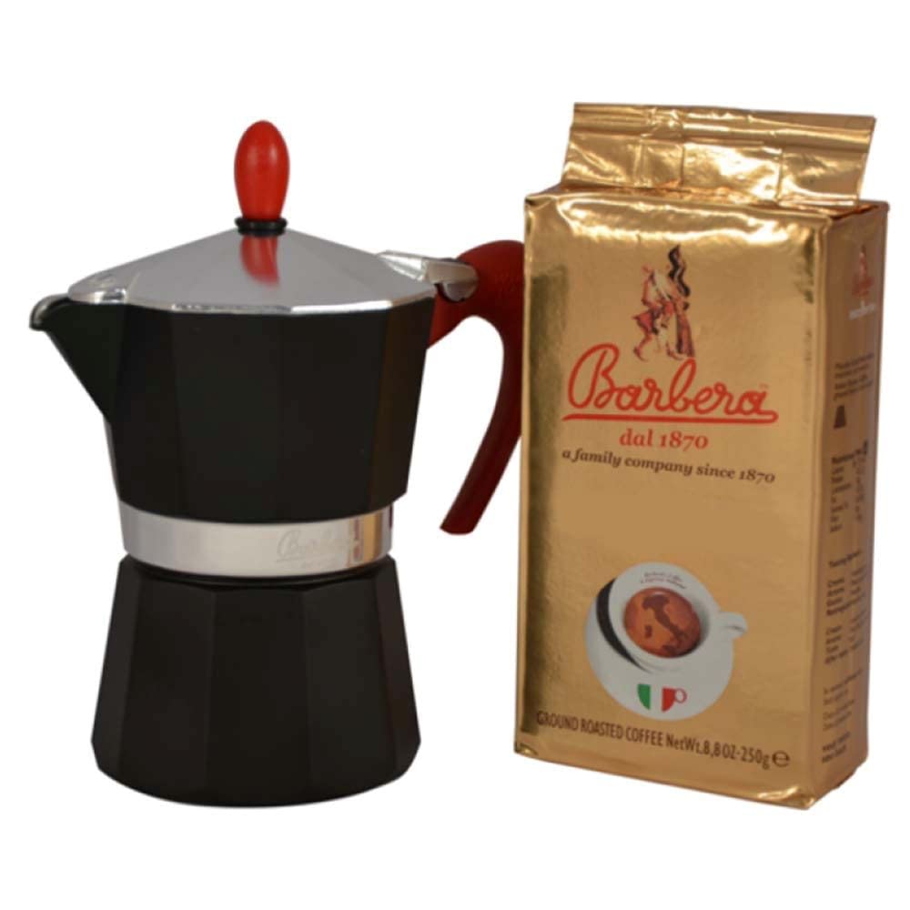 barbera-moka-espressokocher-3-tassen-250g-maghetto-dark-roast image 1