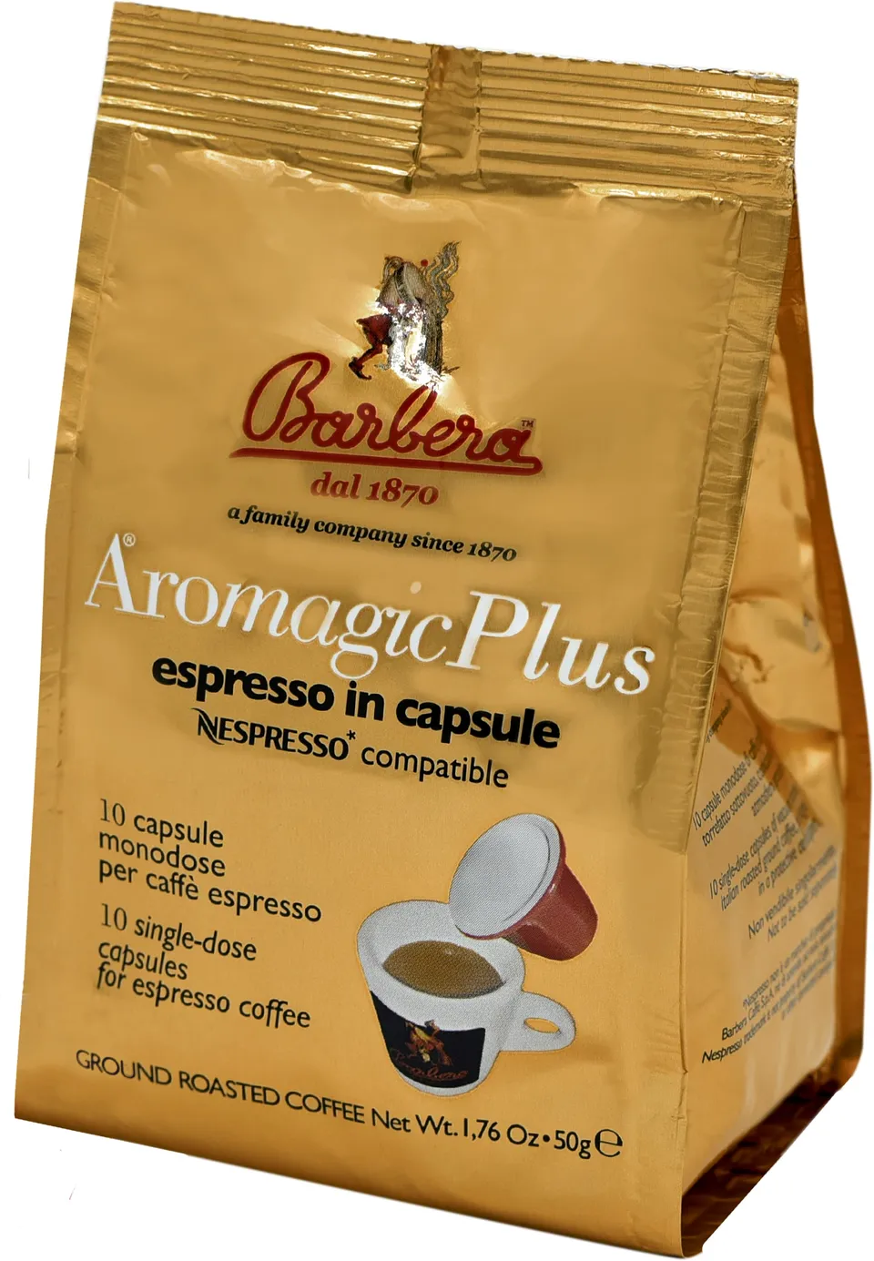 barbera-aromagic-plus-kaffeekapseln-nespresso-10stk-kompostierbar image 1