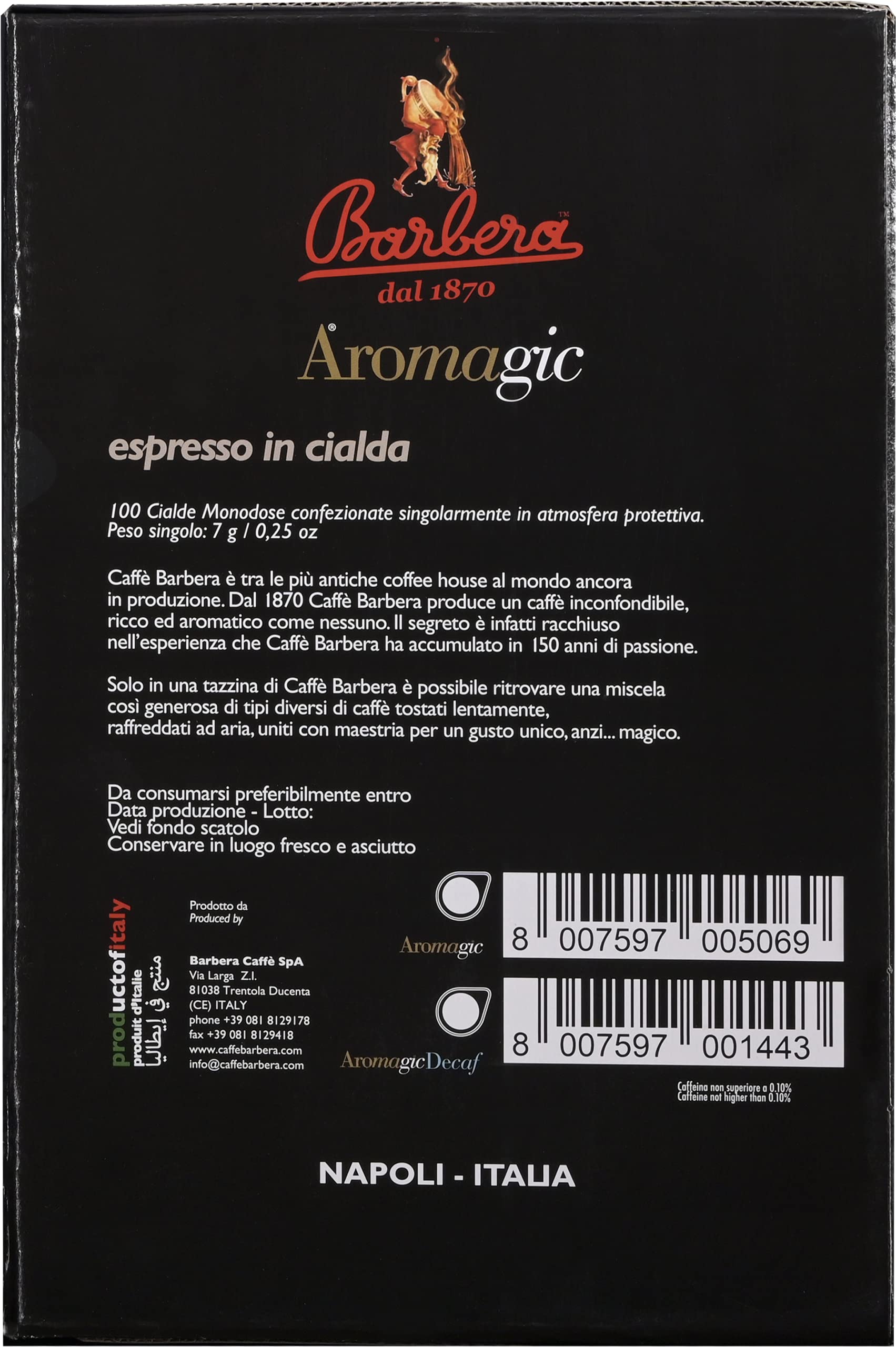 barbera-aromagic-ese-pads-entkoffeiniert-100-stk-biologisch-abbaubar image 1