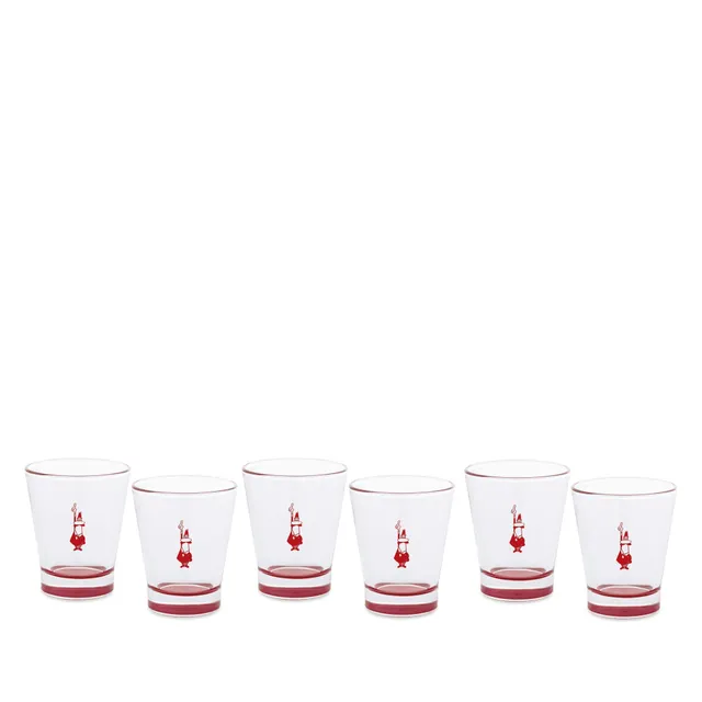 bialetti-cappuccinotassen-glas-transparent-rot-6-st-ck image 1