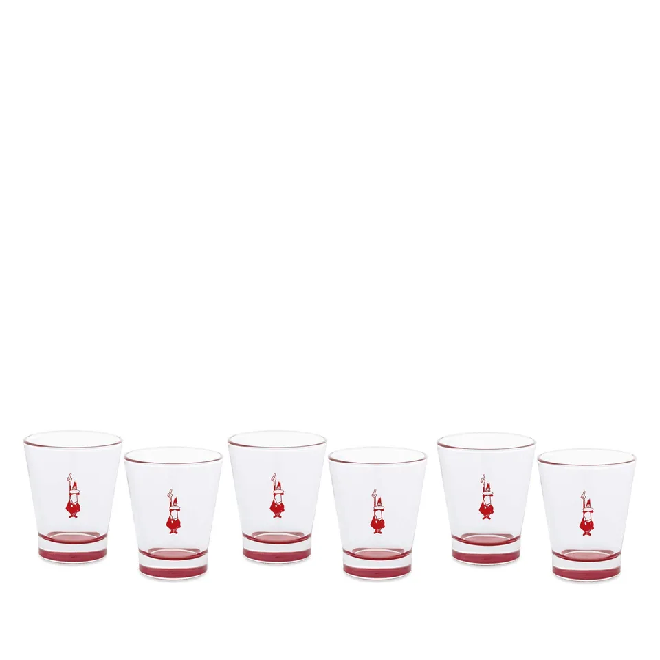 bialetti-cappuccinotassen-glas-transparent-rot-6-st-ck image 1