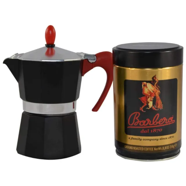 barbera-moka-espressokanne-3-tassen-kaffee-250-g-gemahlen image 1
