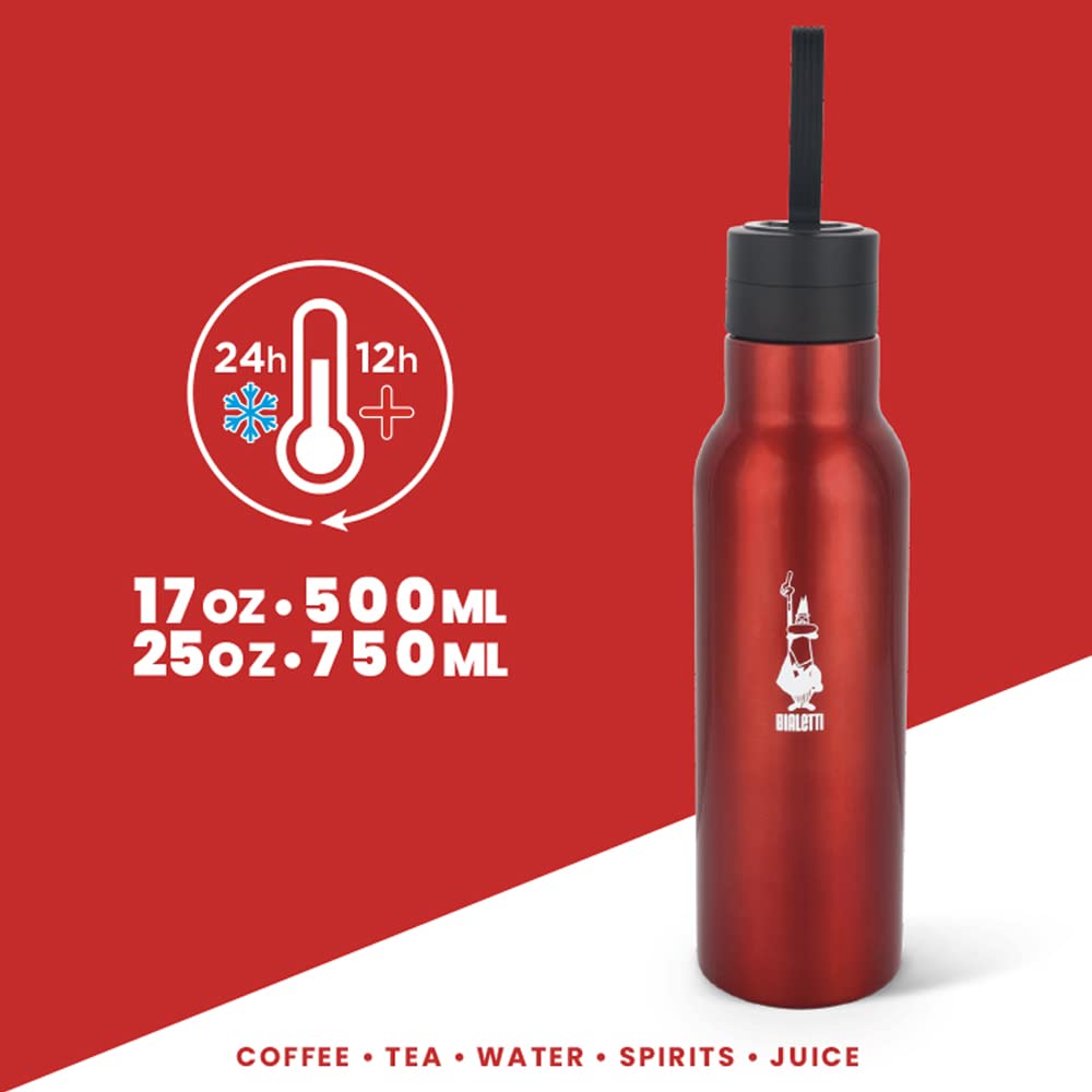 bialetti-to-go-thermoflasche-500-ml-rot-edelstahl image 3