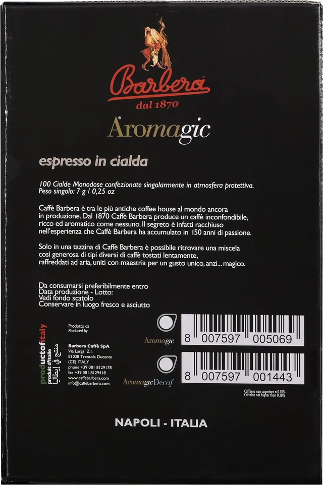 barbera-aromagic-ese-pads-entkoffeiniert-100-stk-biologisch-abbaubar image 1