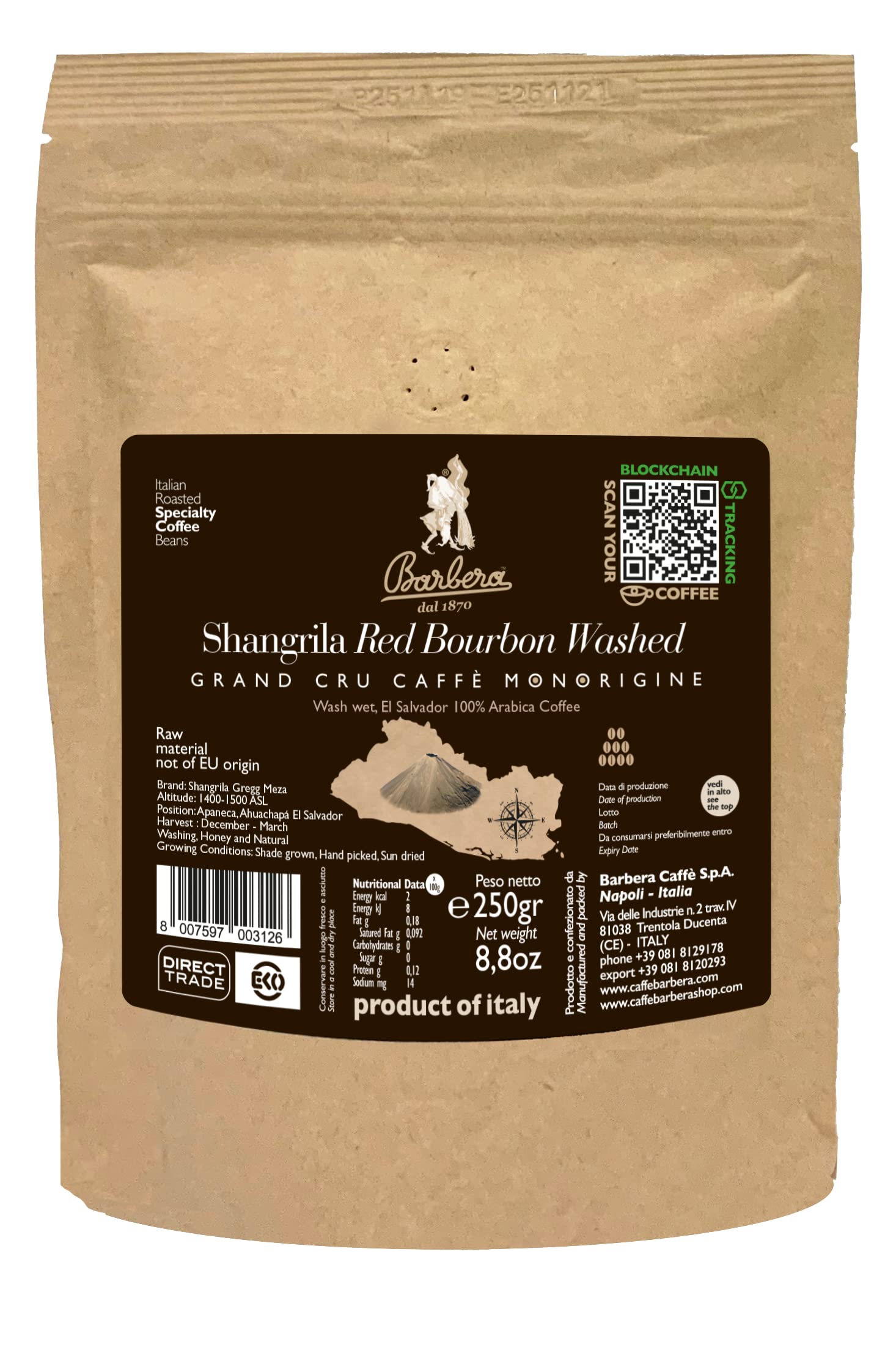 barbera-shangrila-red-bourbon-kaffeebohnen-250g-single-origin image 1