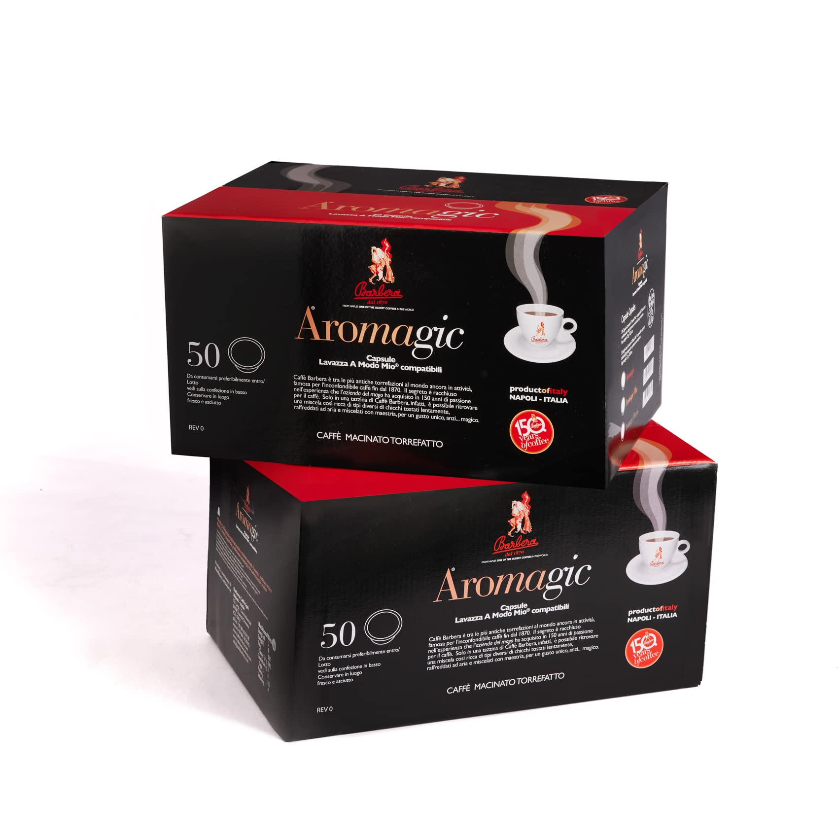 barbera-aromagic-100-kapseln-a-modo-mio-cremig-2x50 image 1