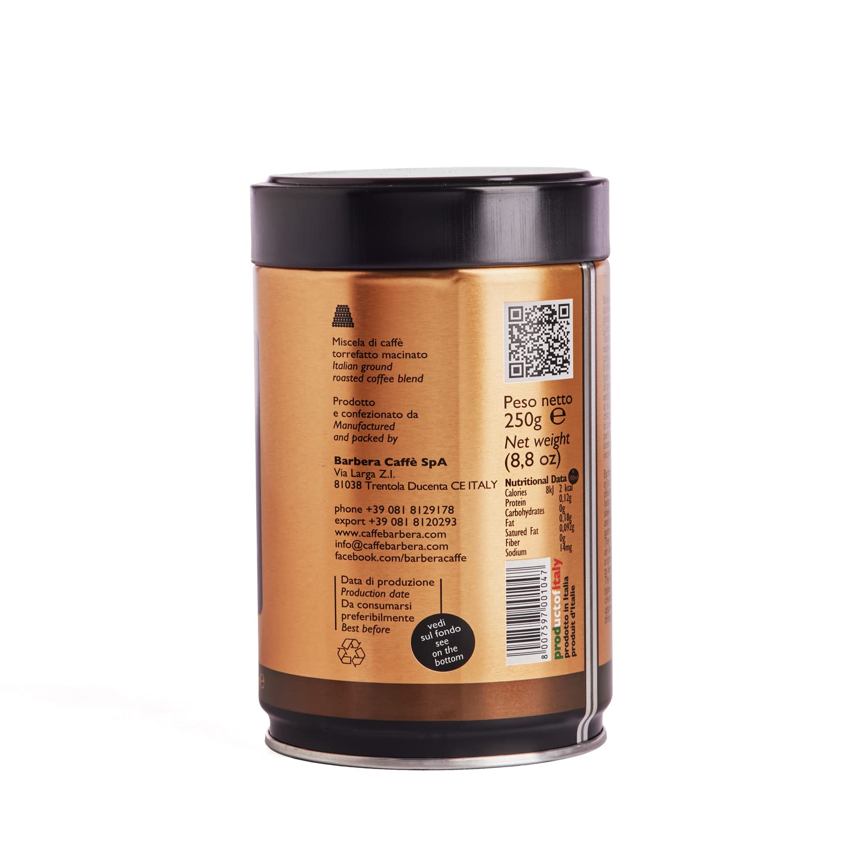 barbera-accessori-espressokocher-set-3-tassen-kaffee-250g image 4