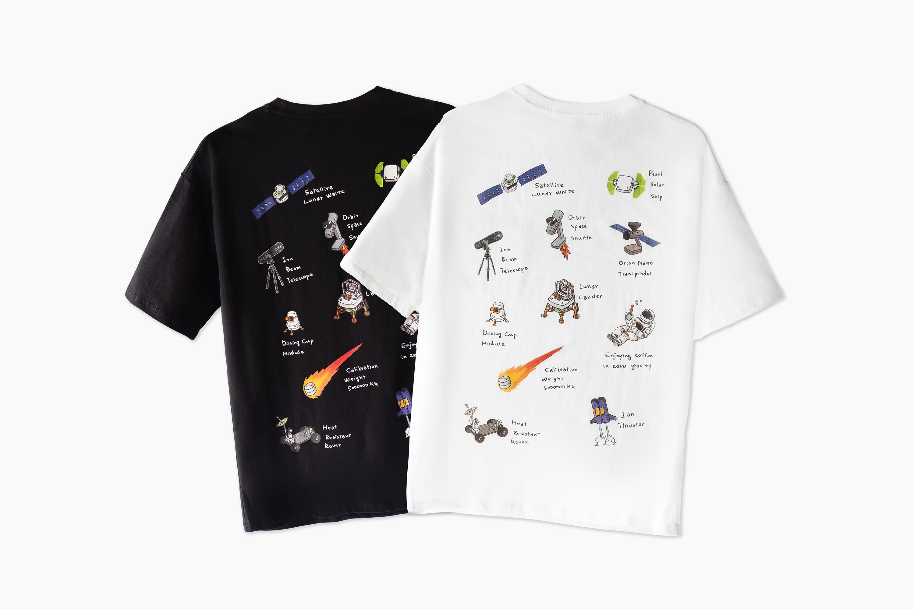 acaia-cosmic-t-shirt-baumwolle-schwarz-und-wei-s-xxl image 1